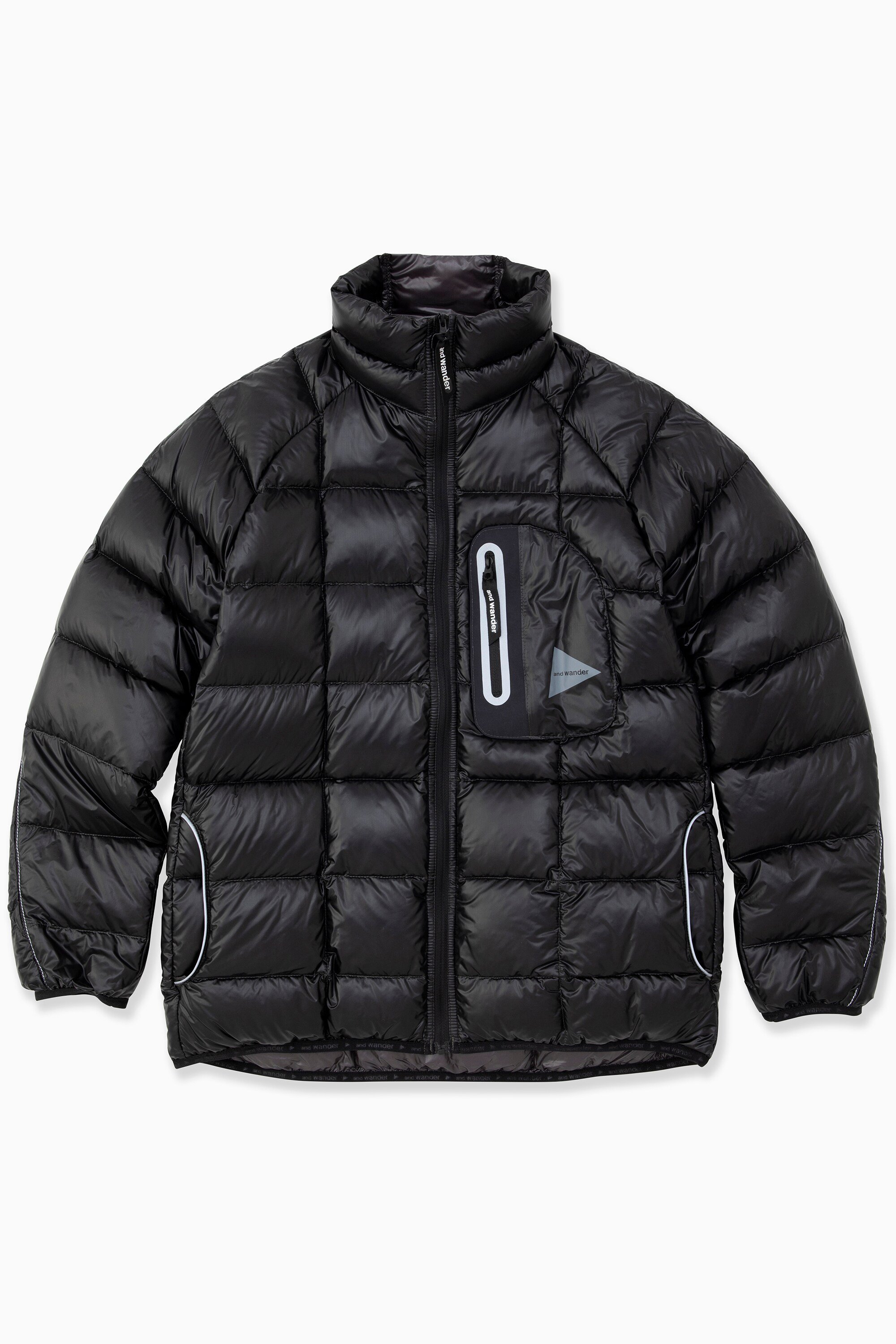 and wander diamond stitch down jacket アンドワンダー ジャケット・アウター その他のジャケット・アウター ブラック ベージュ ブラウン【送料無料】