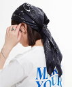 CONVERSE TOKYO CONSTELLATION SILK SCARF コンバーストウキョウ ファッション雑貨 スカーフ・バンダナ ブラック【送料無料】