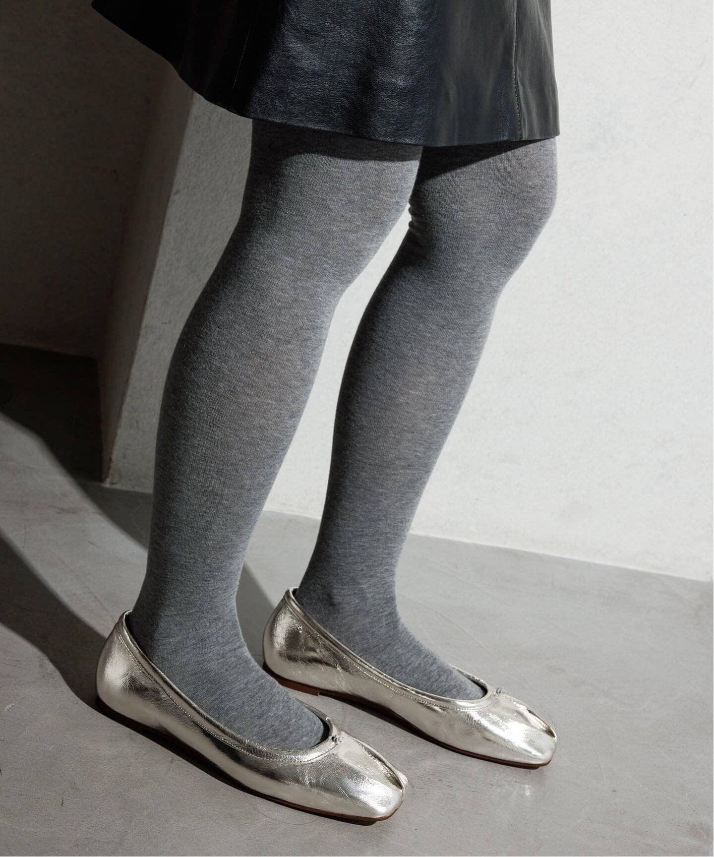 GRISE 《追加予約》GRISEレザースクエアプリーツフラット ルタロン シューズ・靴 その他のシューズ・靴 シルバー ブラック【送料無料】のサムネイル