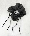 【SALE/30%OFF】OPAQUE.CLIP デニム*リボンシュシュ オペークドットクリップ ヘアアクセサリー その他のヘアアクセサリー ブルー ブラック