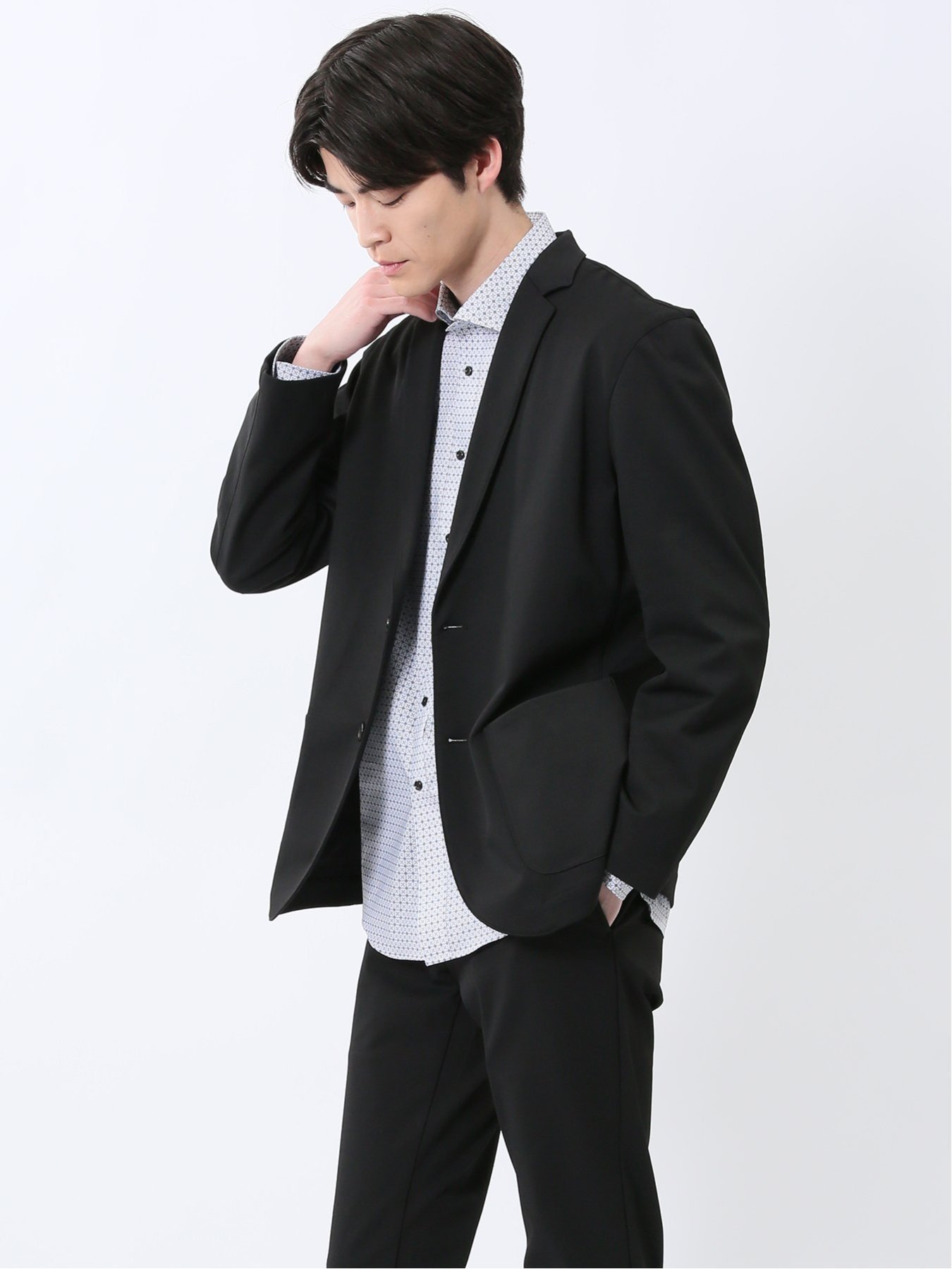 【SALE／30%OFF】TAKA-Q クロスストレッチ 2ボタンジャケット(セットアップ可能) タカキュー トップス その他のトップス ネイビー【送料無料】