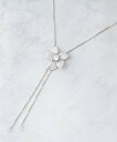 LAURA ASHLEY 【長さ調節可】フラワースライダーネックレス ローラ アシュレイ アクセサリー・腕時計 ネックレス シルバー【送料無料】