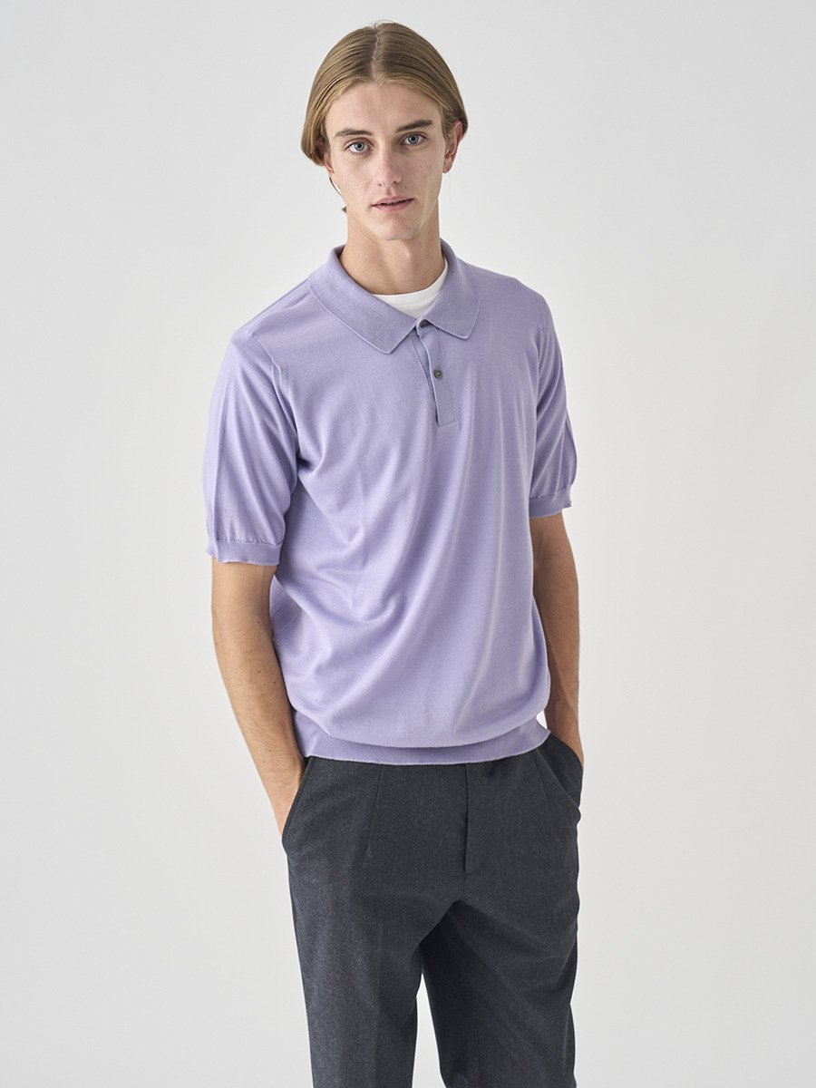 【SALE／20%OFF】JOHN SMEDLEY [Anglo Indian Gauze] 半袖ニットポロシャツ ｜ LEYBURN ｜ 30G EASY FIT ジョンスメドレー トップス ニット【送料無料】