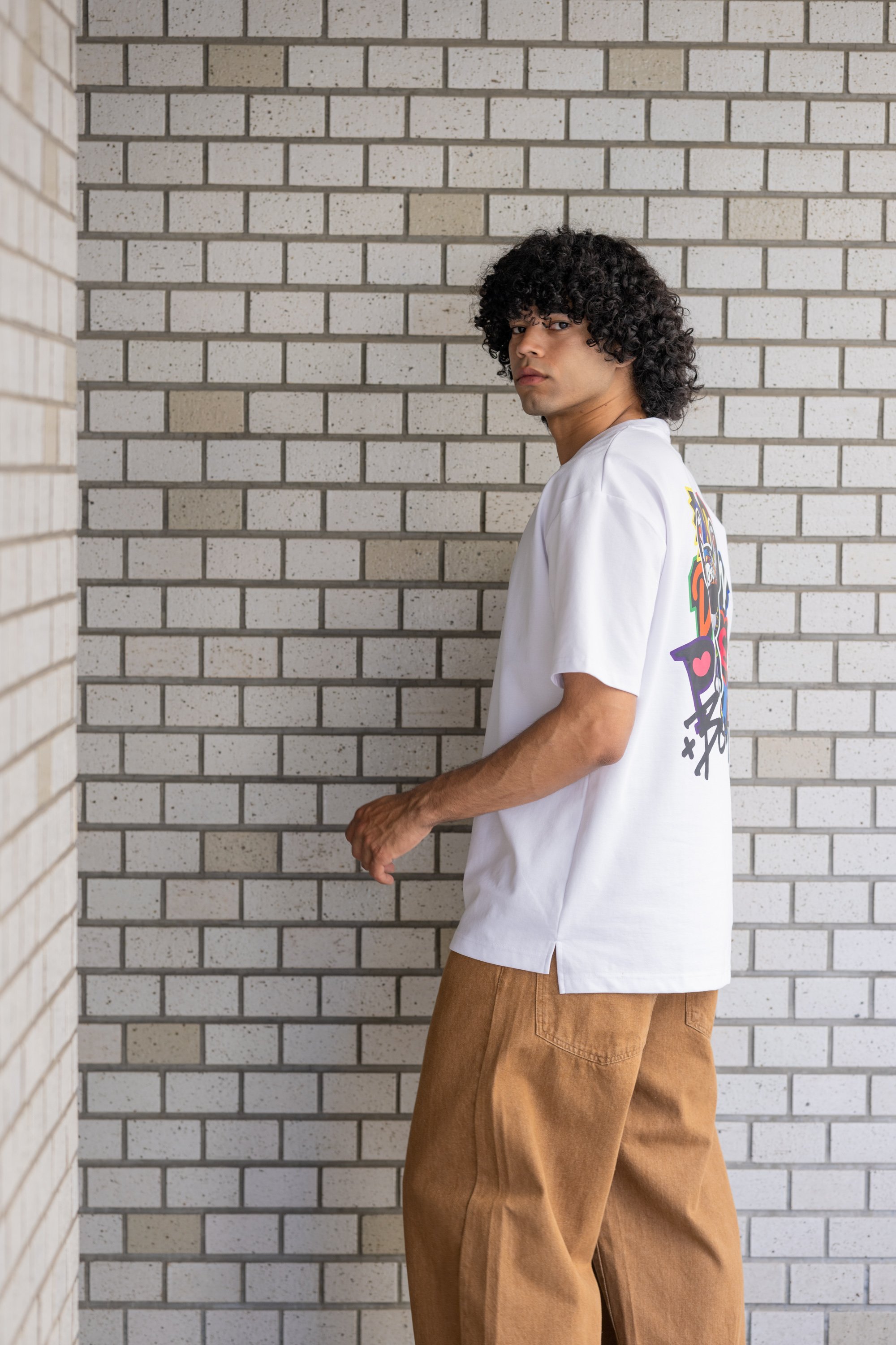 YEVS 【Bow dept】前後PTペイントTシャツ【ユニセックス】 イーブス トップス カットソー・Tシャツ ホワイト