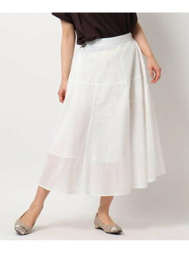 【SALE/70%OFF】THE SHOP TK ロハシーコットンAラインスカート/ONSTYLE/テレワーク/WEB会議 ザ ショップ ティーケー スカート スカートその他 ホワイト ブラウン ベージュ