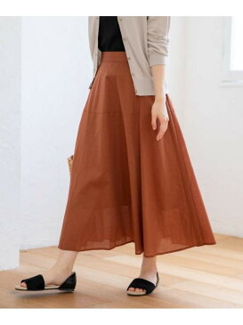 【SALE/70%OFF】THE SHOP TK ロハシーコットンAラインスカート/ONSTYLE/テレワーク/WEB会議 ザ ショップ ティーケー スカート スカートその他 ホワイト ブラウン ベージュ