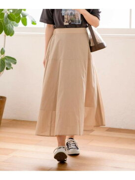 【SALE/70%OFF】THE SHOP TK ロハシーコットンAラインスカート/ONSTYLE/テレワーク/WEB会議 ザ ショップ ティーケー スカート スカートその他 ホワイト ブラウン ベージュ