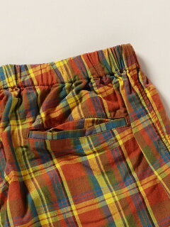 Cotton Linen Shorts 713-37-0009: Yellow Cotton Linen Shorts 713-37-0009: Yellow