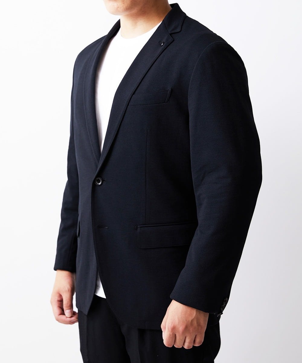MICHEL KLEIN HOMME 【2023年モデル】BODY MAKEメッシュストレッチジャケット ミッシェルクランオム ジャケット・アウター テーラードジャケット・ブレザー ブラック グレー【送料無料】