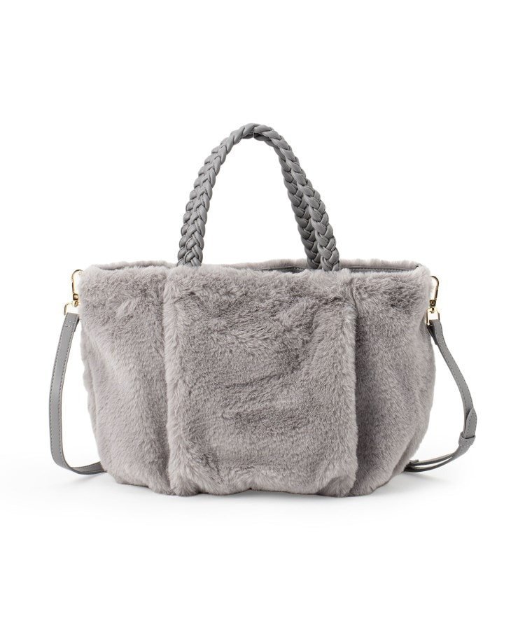 【SALE／5%OFF】UNTITLED ブレードハンドルフェイクファートート アンタイトル バッグ トートバッグ グレー ブラウン ベージュ【送料無料】のサムネイル