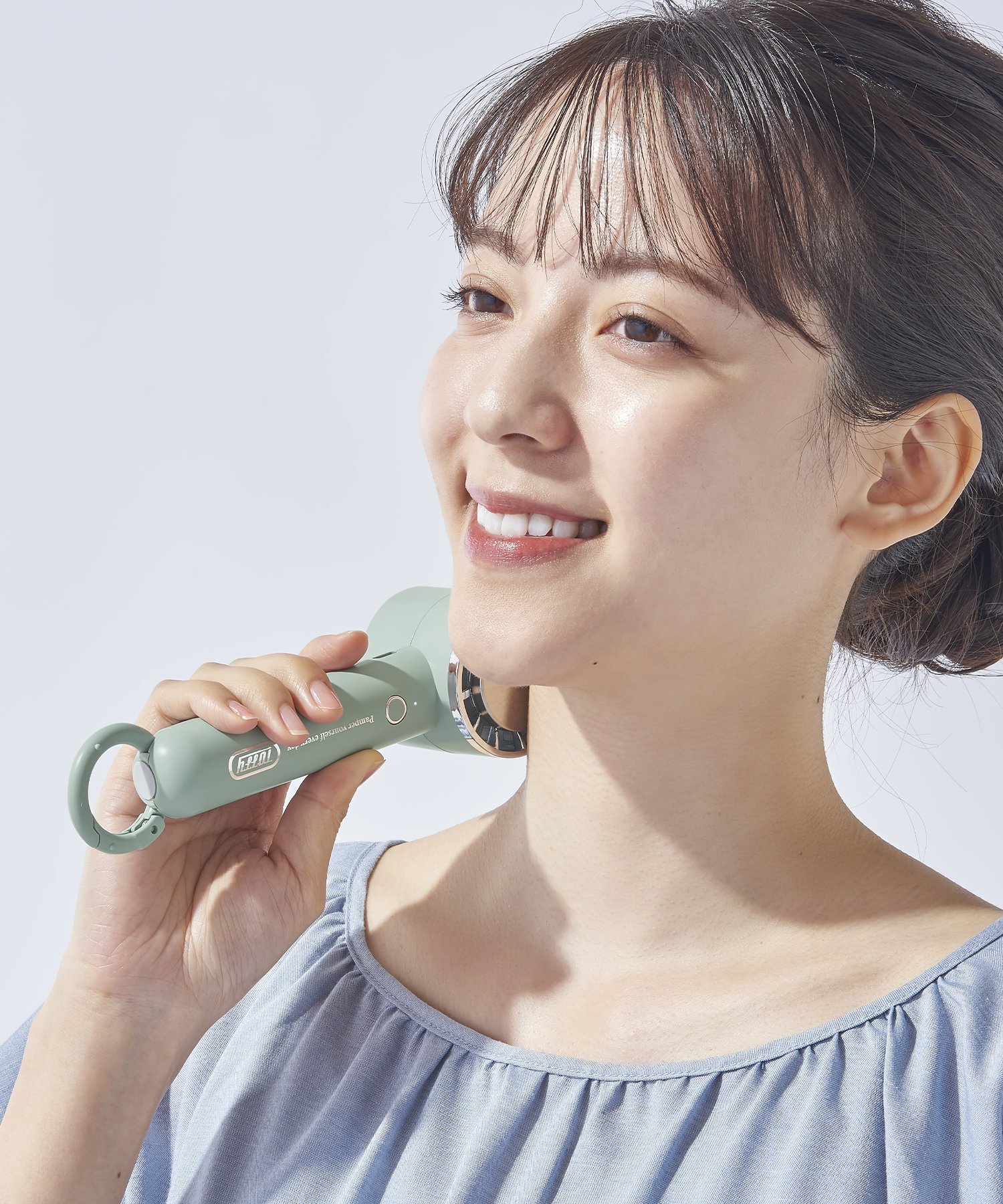 Toffy 【Toffy/トフィー】 ひんやりハンディファン トフィーストア インテリア・生活雑貨 扇風機・空気清浄機・加湿器 ホワイト ピンクのサムネイル