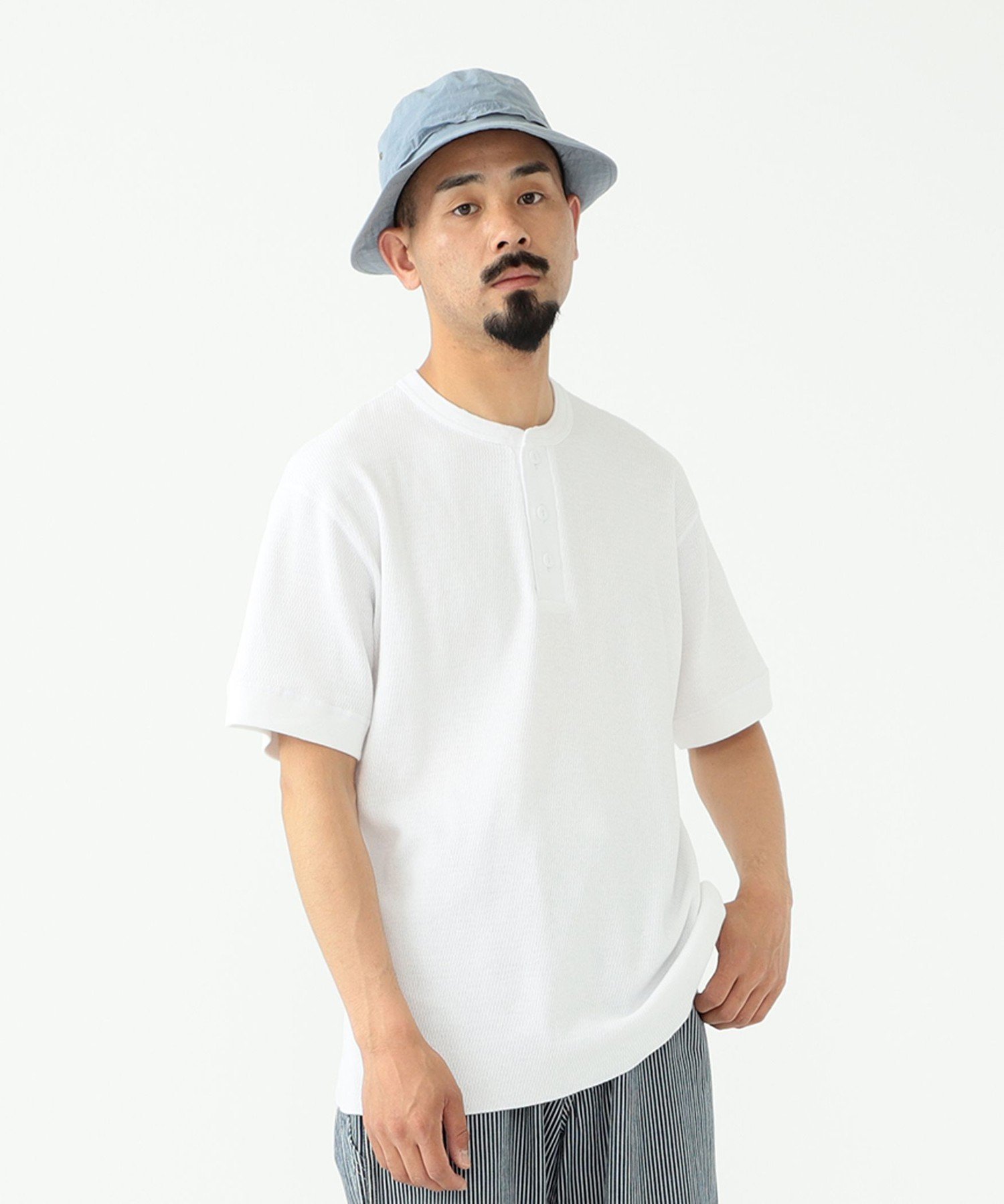 Rakuten Fashion㤨֡SALE20%OFFBEAMS PLUS Healthknit /  Honeycomb Thermal Henry Neck T-shirt ӡॹ ȥå ȥåץ åȥT ꡼ ۥ磻 ֥å̵ۡפβǤʤ6,160ߤˤʤޤ