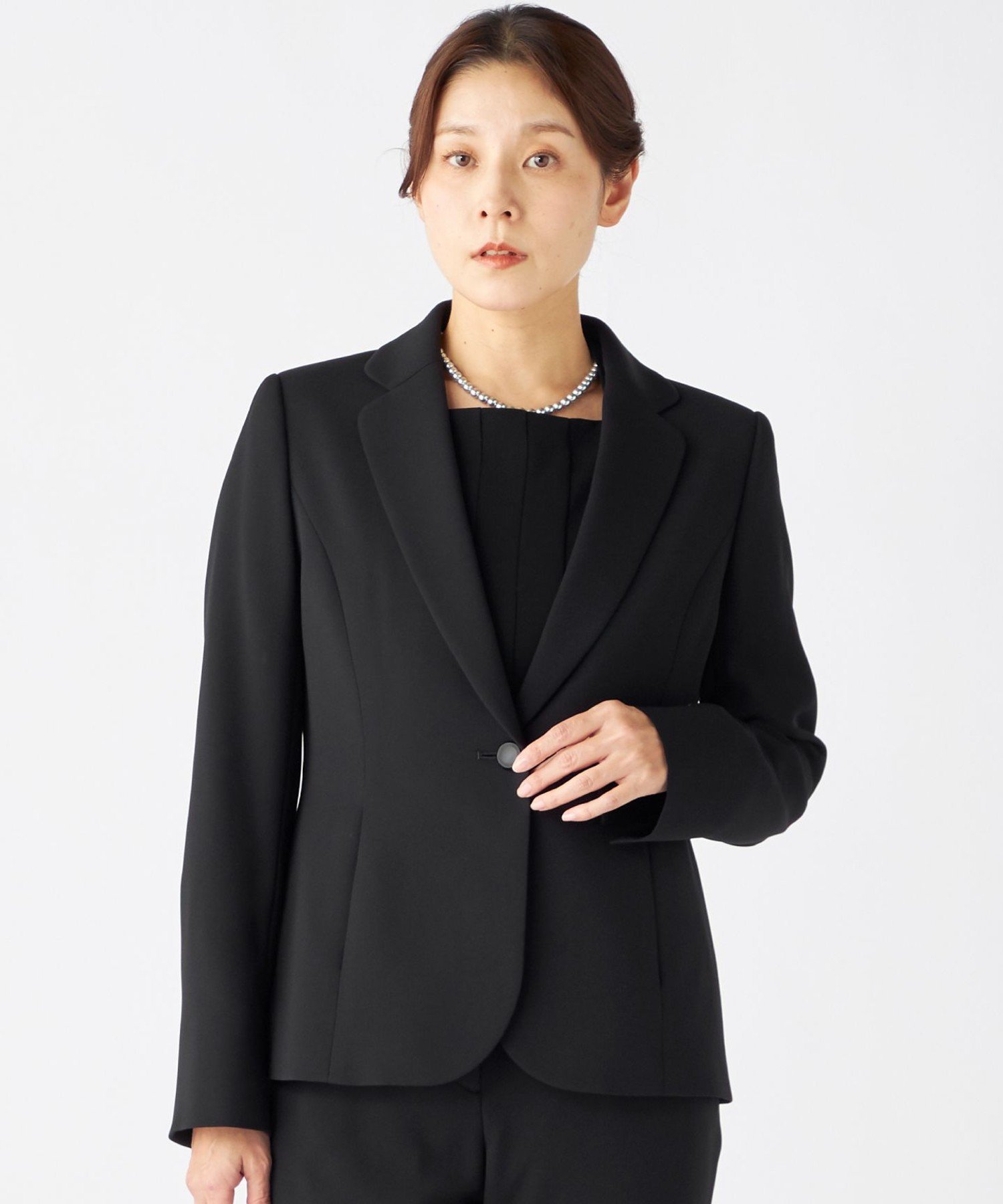 自由区 FORMAL 【ゆったりサイズも】テーラードジャケット ジユウク ジャケット・アウター テーラードジャケット・ブレザー ブラック