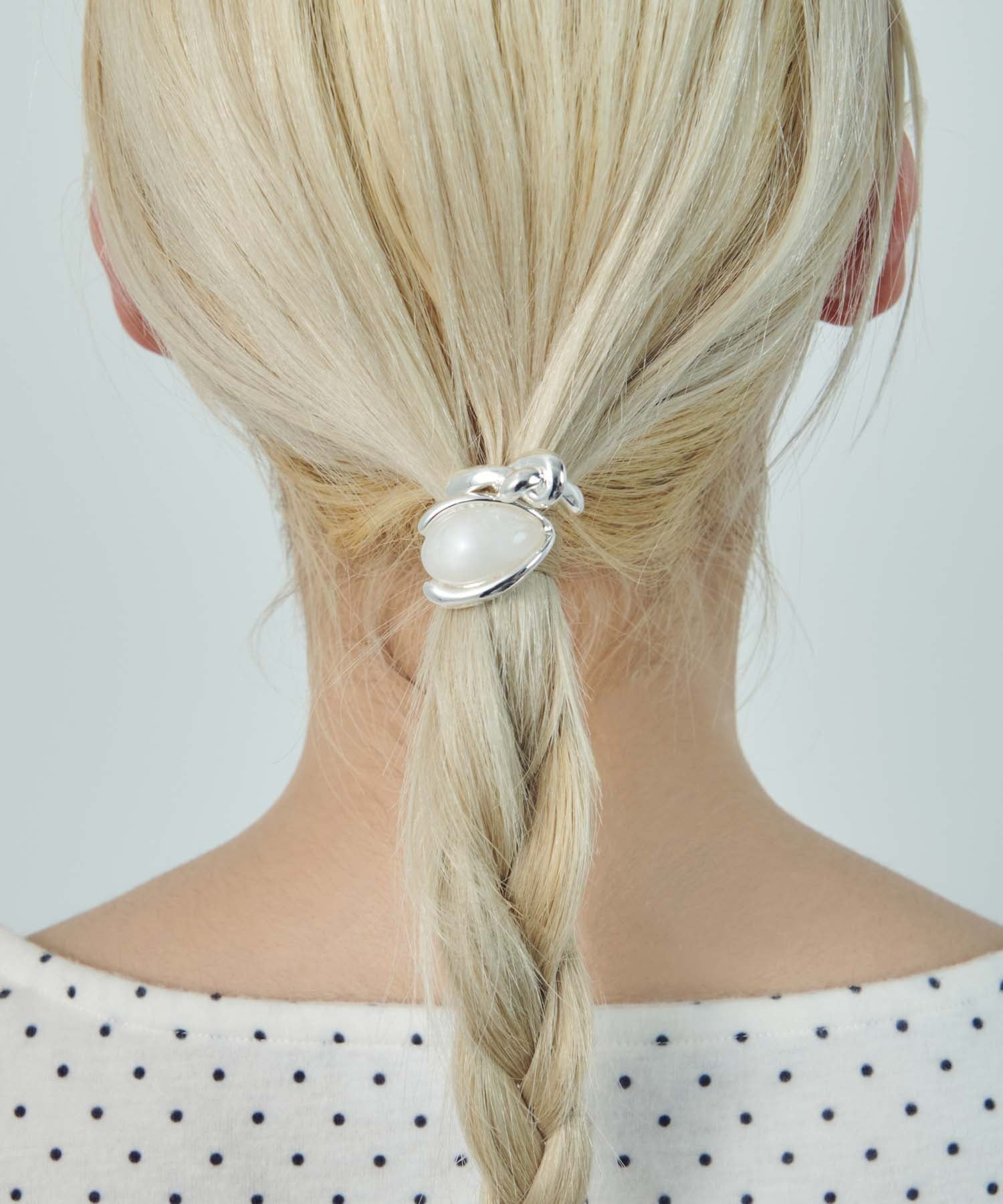 GOLDY オーバル x ノット セット ヘアカフ ゴールディ ヘアアクセサリー その他のヘアアクセサリー ホワイト ブラウン グリーン
