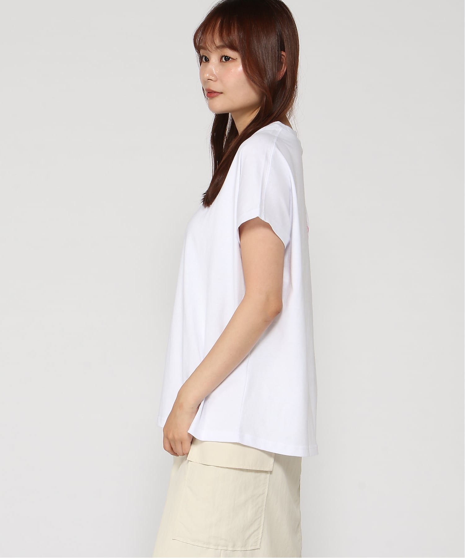 Hula Lani Hawaii Hula Lani Hawaii/(W)プリント S/STEE フララニハワイ トップス カットソー・Tシャツ ホワイト ブルー