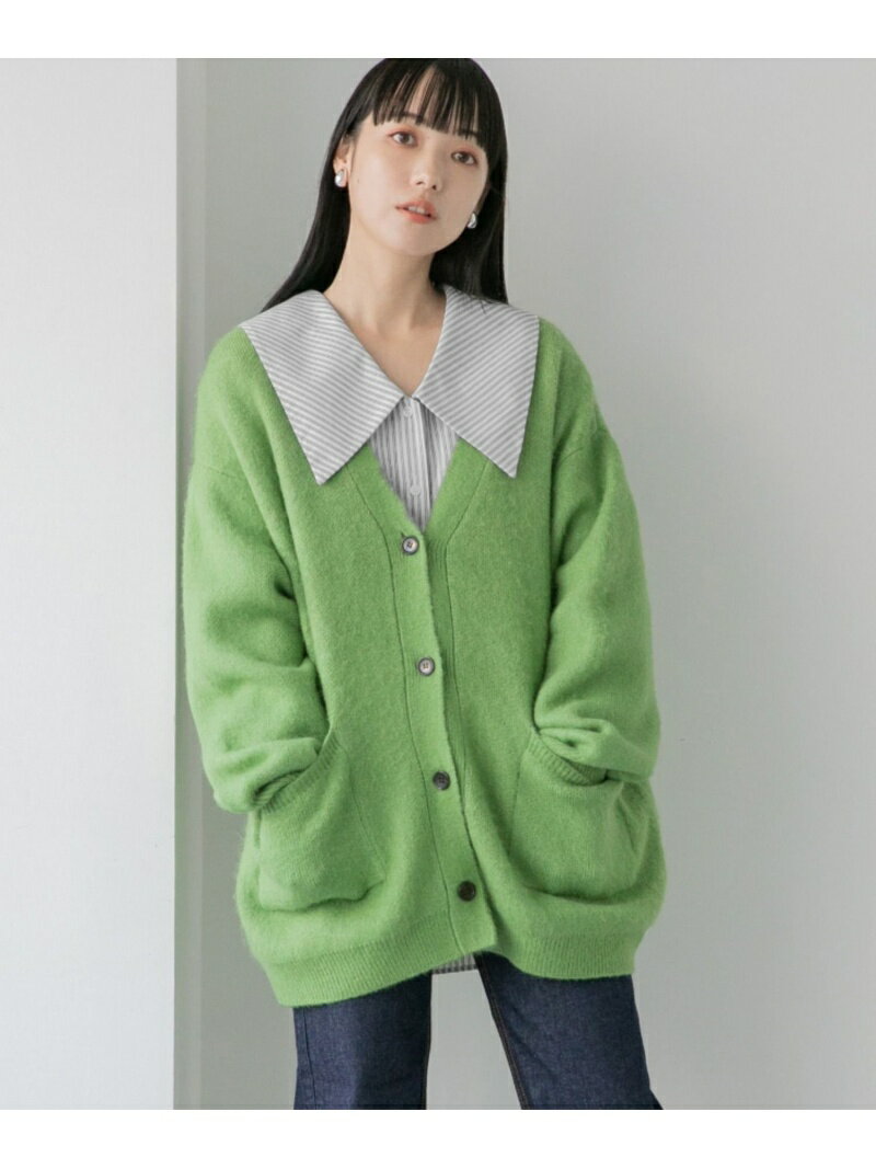 【SALE／29%OFF】LOWRYS FARM ミドルVネックCDLS ローリーズファーム トップス カーディガン グリーン グレー ブラウン ブラック ベージュ ピンク【送料無料】のサムネイル