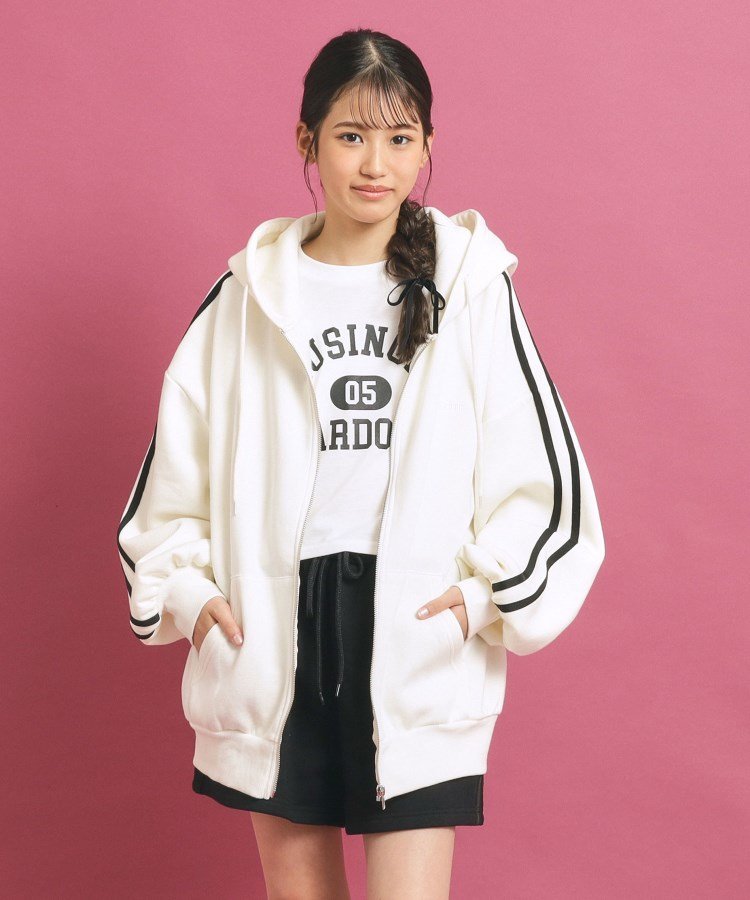 PINK-latte 【3点セット/プチプラ】裏起毛パーカーセット ピンク ラテ ワンピース・ドレス その他のワンピース・ドレス ホワイト グレー ブラック【送料無料】