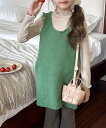 【SALE/20%OFF】aimoha KIDS 【aimoha-KIDS-】カラーニットワンピース アイモハ ワンピース・ドレス ワンピース ピンク イエロー グリーン(4)