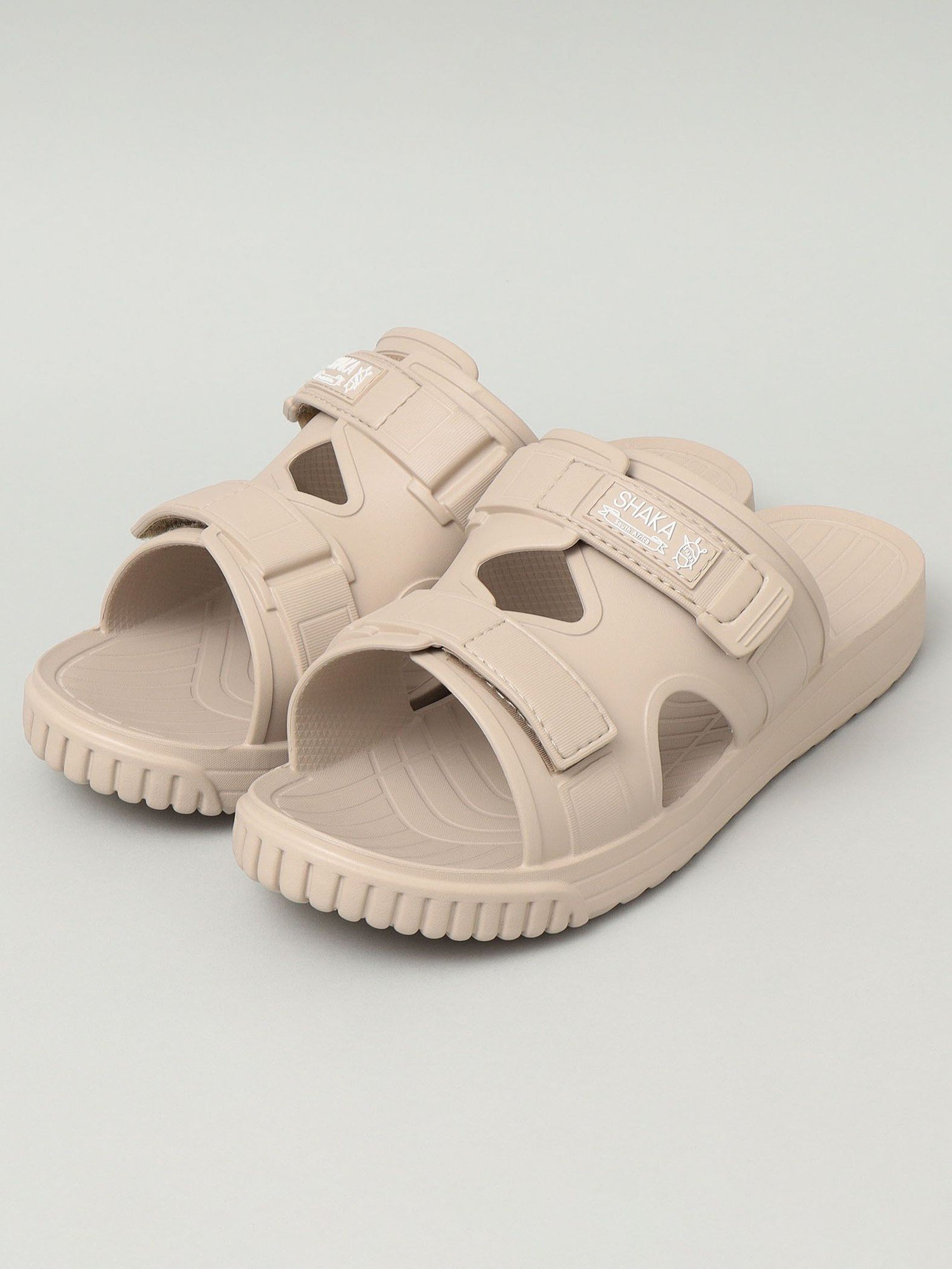 【SALE／50%OFF】SHIPS SHAKA: CHILL OUT EV サンダル シップス シューズ・靴 サンダル ベージュ ブラックのサムネイル