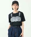 CAROLINA GLASER ビスチェプリント コットン Tシャツ カロリナ グレイサー トップス カットソー・Tシャツ ホワイト ブラック【送料無料】