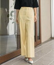 la.f... バックラッシュリネンパンツ≪洗濯機で洗える≫ ラ・エフ パンツ その他のパンツ オレンジ イエロー ブラック ベージュ【送料無料】