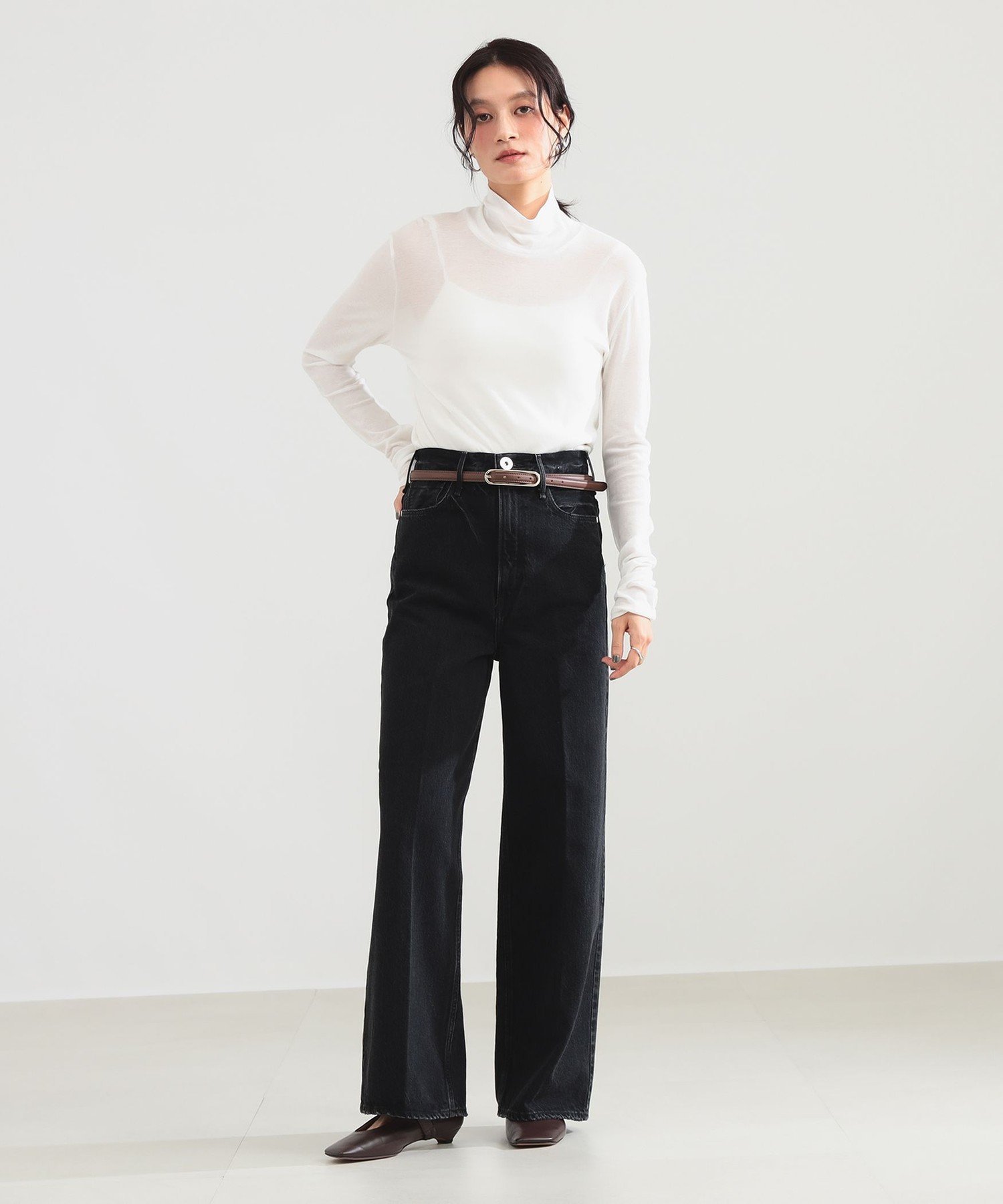 【SALE／30%OFF】Demi-Luxe BEAMS 【別注】upper hights / THE SISTER デニムパンツ LAMPBLACK デミルクス ビームス パンツ ジーンズ・デニムパンツ【送料無料】
