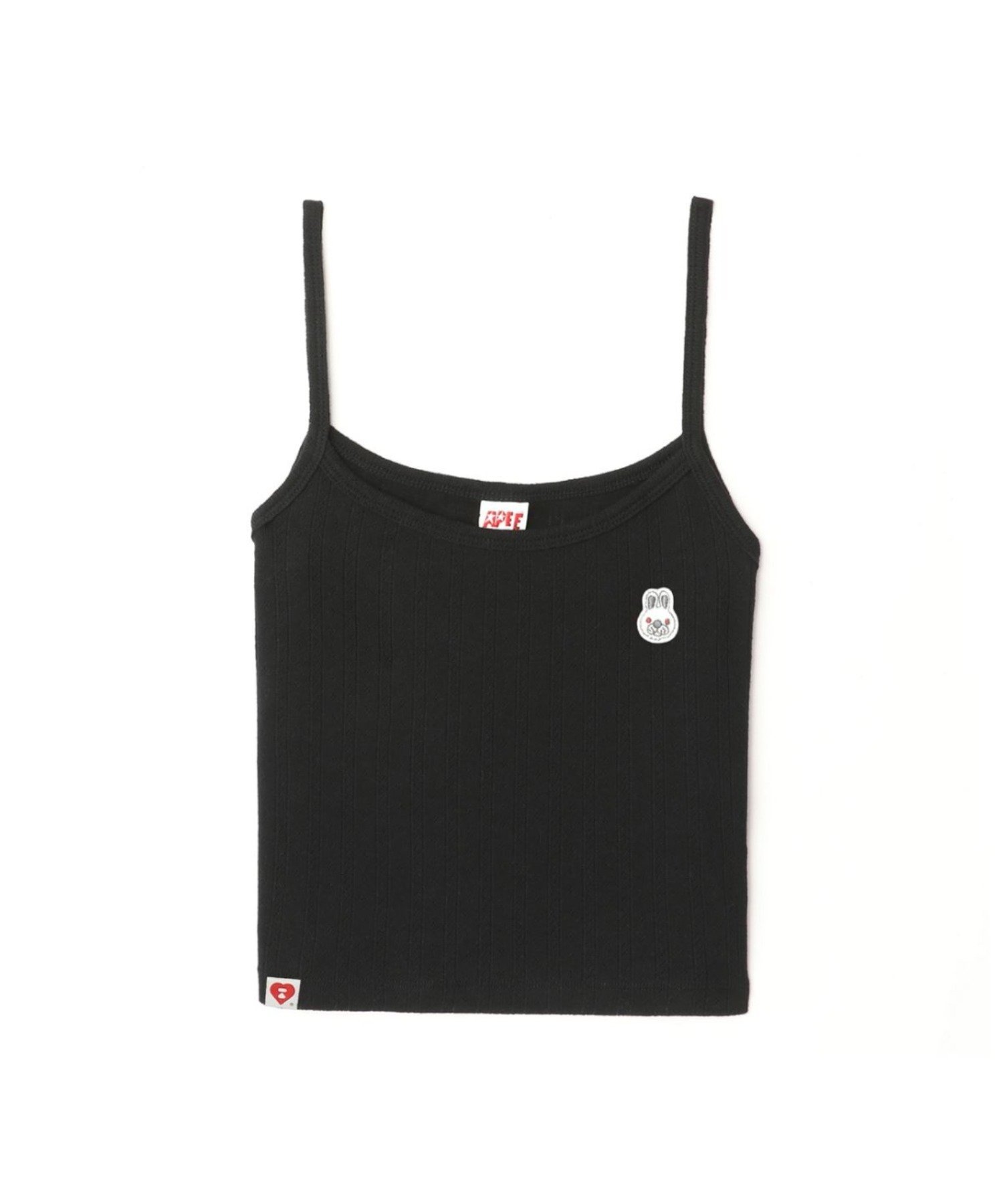 A BATHING APE BABY DOPPY BADGE POINTELLE CAMISOLE ア ベイシング エイプ トップス ノースリーブ・タンクトップ ホワイト ブラック