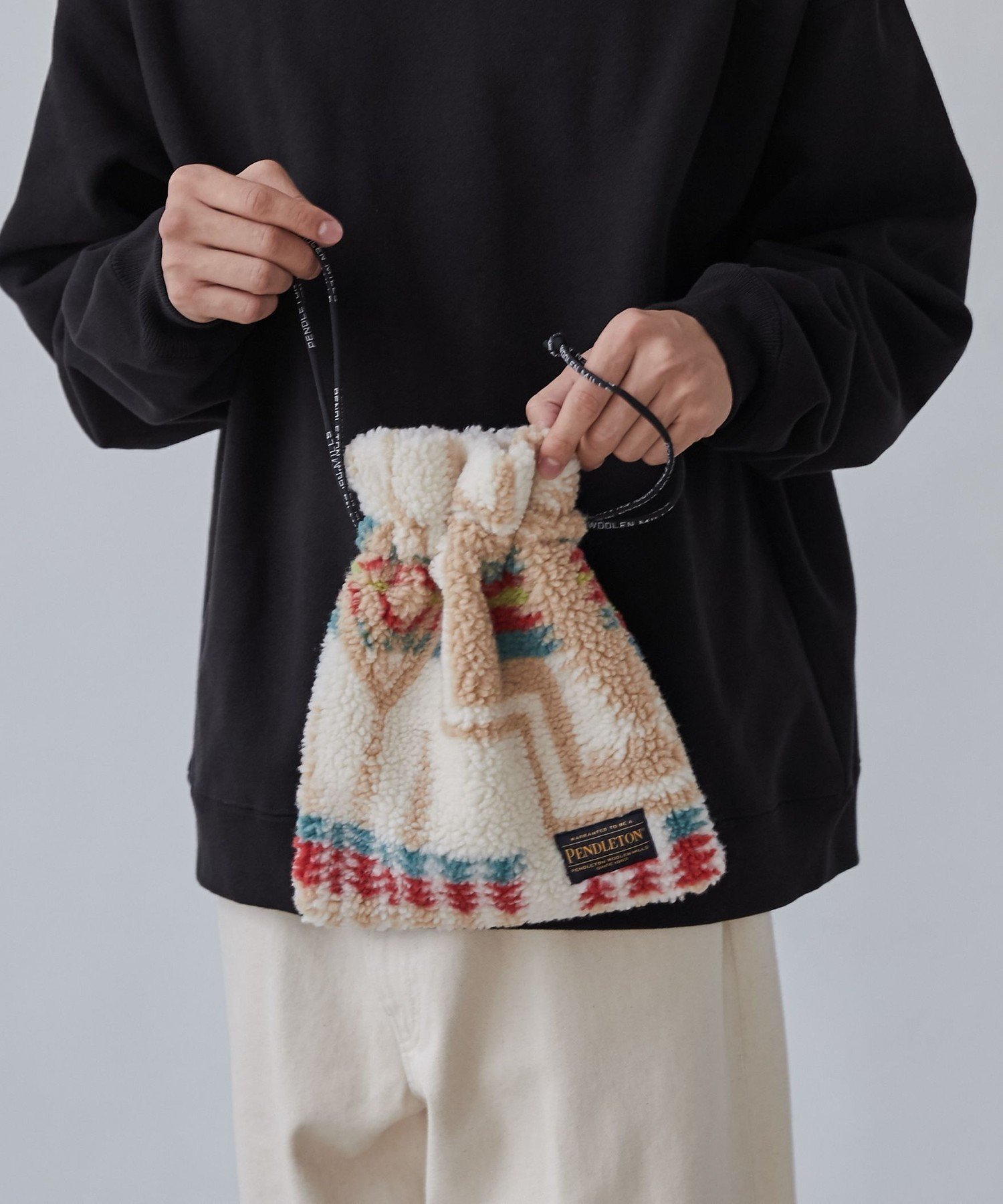 【SALE/42%OFF】coen PENDLETON(ペンドルトン)ボアドローバッグ コーエン バッグ ショルダーバッグ ホワイト ブラウン