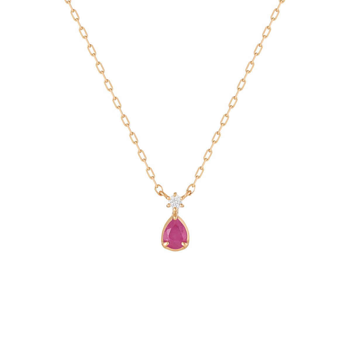 4℃ 【7月誕生石】K10ピンクゴールド ネックレス ヨンドシー アクセサリー・腕時計 ネックレス ゴールド【送料無料】