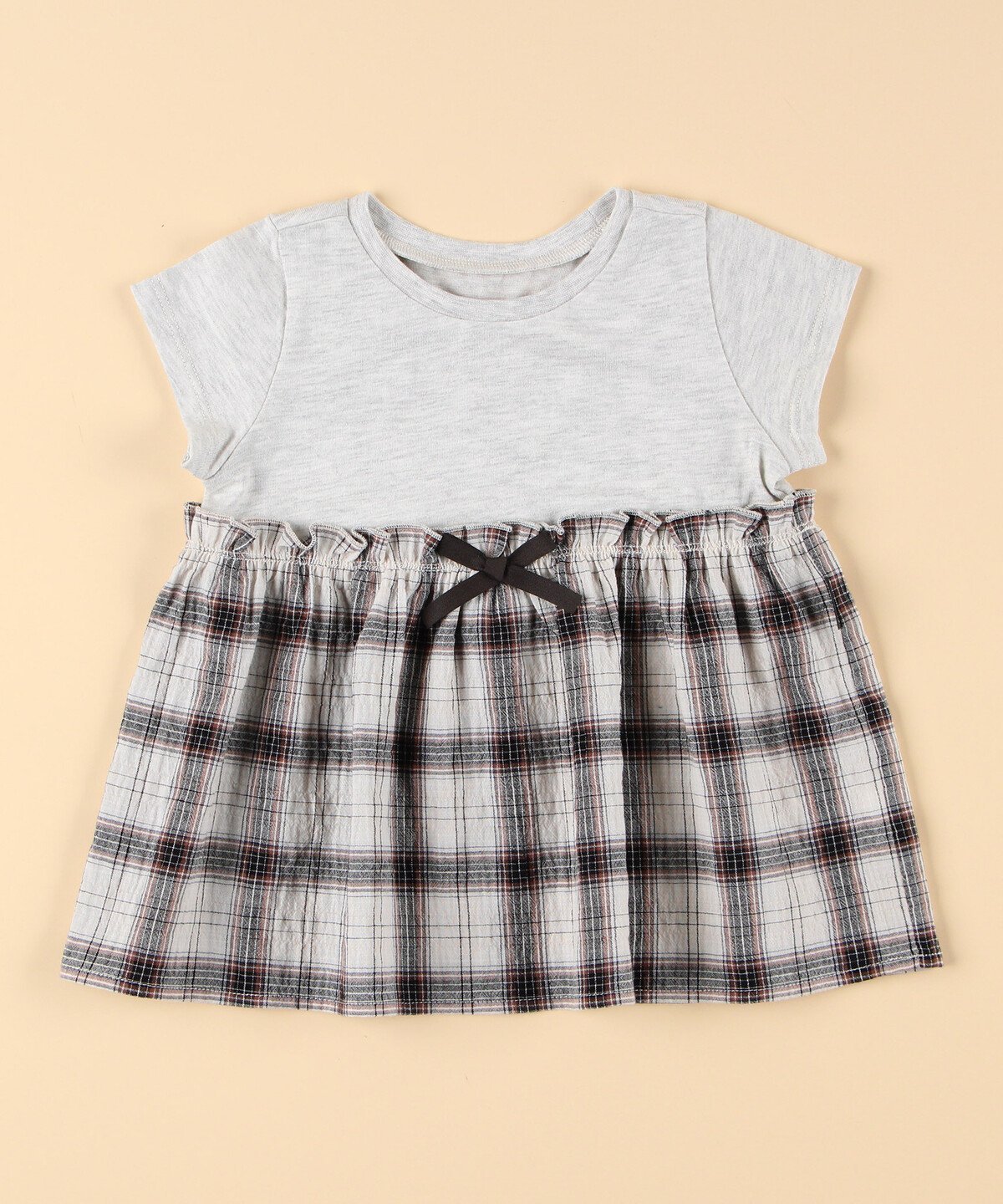 【SALE／20%OFF】COMME CA ISM くしゅっとチェック チュニックTシャツ(ベビーサイズ) コムサイズム マタニティウェア・ベビー用品 その他のベビーグッズ ネイビー 2