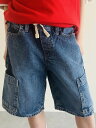 GAP (K)V-PO RELAXED DNM SHORT MED CARGO ギャップ パンツ ジーンズ・デニムパンツ ブルー【送料無料】