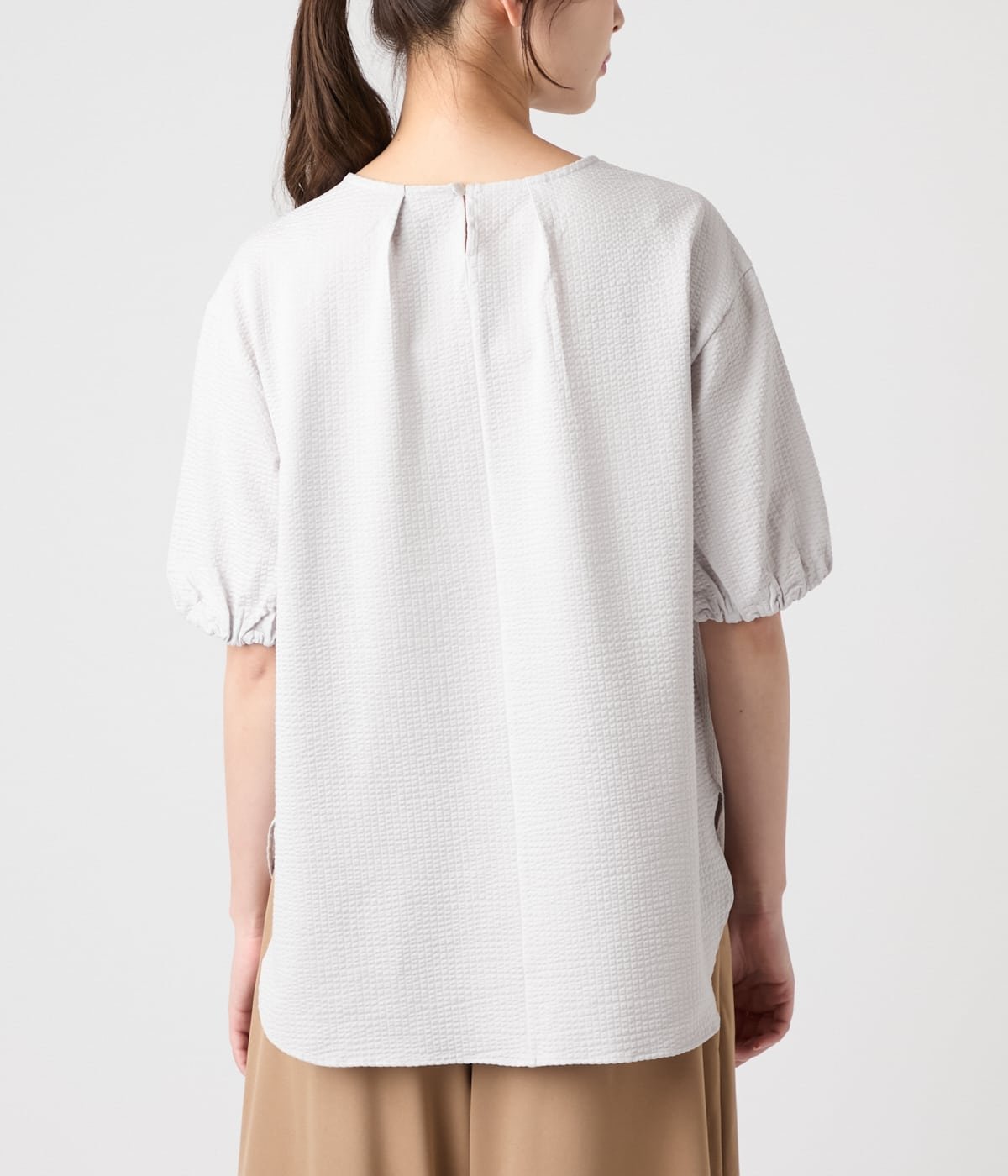 NEWYORKER WOMEN サッカーストライプ フロントタックプルオーバー ニューヨーカー トップス カットソー・Tシャツ ブルー