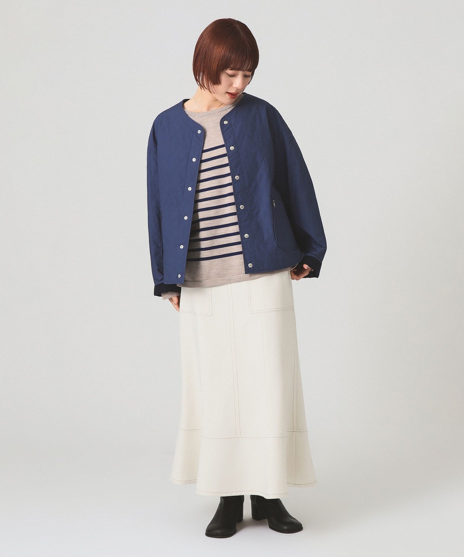【SALE／30%OFF】Ray BEAMS 【SALE】【オーシバル/ゆったり/春まで着れる】ORCIVAL / インサレーション キルティング ブルゾン ビームス ウイメン ジャケット・アウター ブルゾン・ジャンパー ネイビー【送料無料】