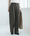 ROPE' PICNIC 【WEB限定・丈長め】レディハンサムシリーズ ウールライクウエストタックセミワイドパンツ ロペピクニック パンツ スラックス・ドレスパ...