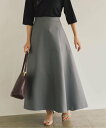 VERMEIL par iena ダブルサテンスカート ヴェルメイユ パー イエナ スカート ロング・マキシスカート ベージュ グレー ネイビー【送料無料】