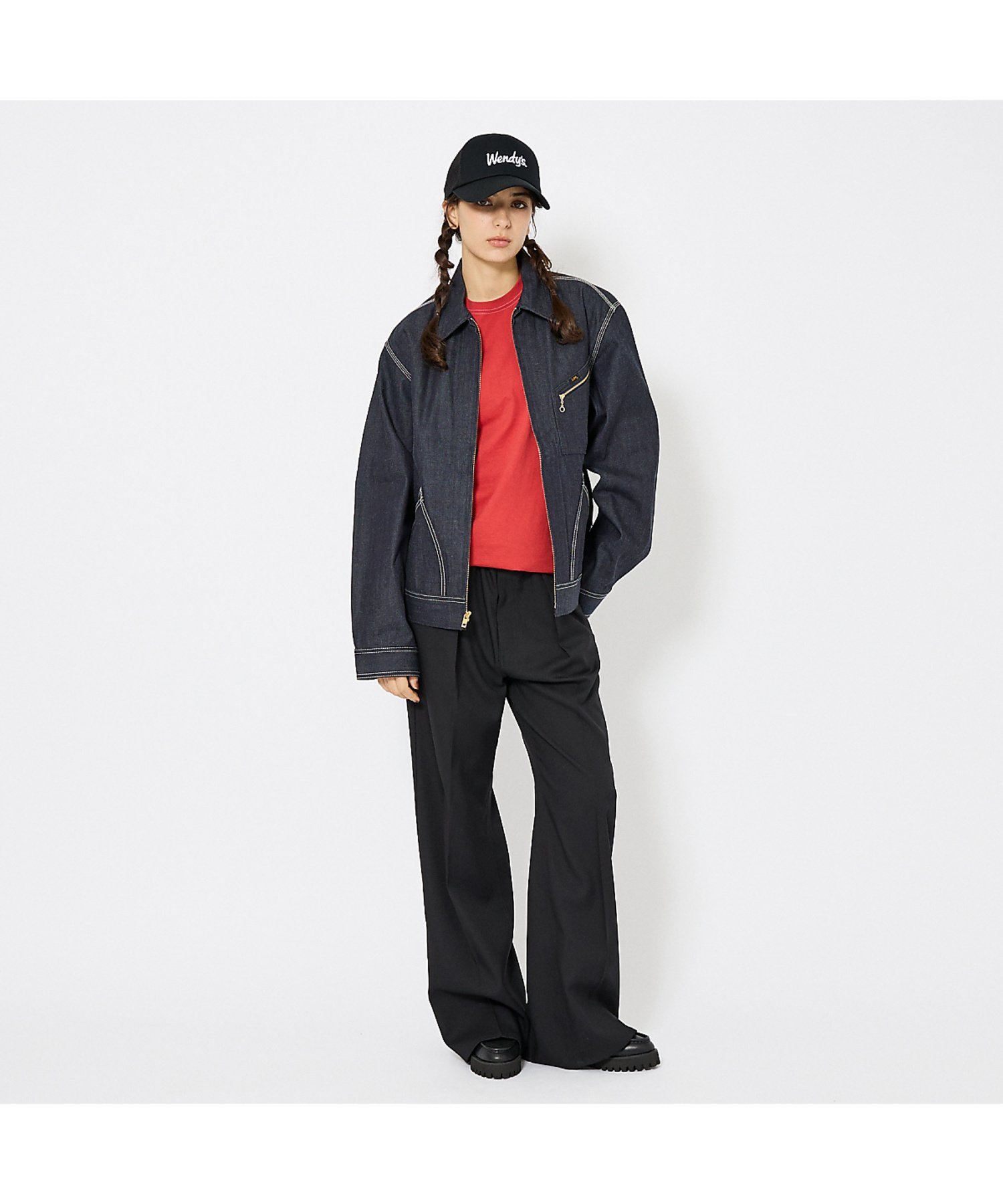 ABAHOUSE LASTWORD 【Lee/リー 】DENIM ZIP UP BLOUSON/オーバーサイズ デニ アバハウス ジャケット・アウター デニムジャケット ブルー【送料無料】