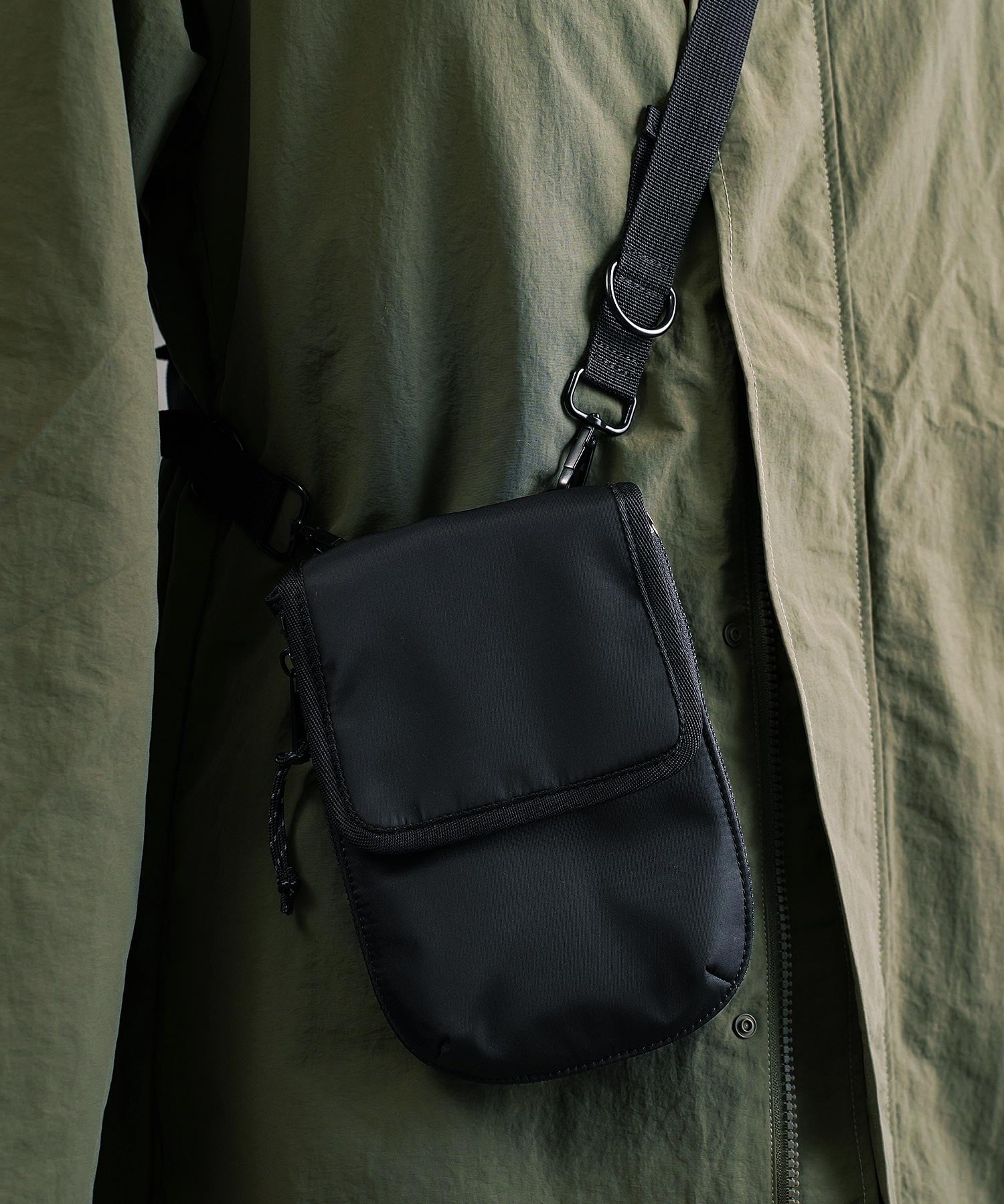 JIGGYS SHOP SELECT サコッシュ ミニショルダーバッグ ポーチ付き ミニバッグ 26SS ジギーズショップ バッグ ショルダーバッグ ブラック