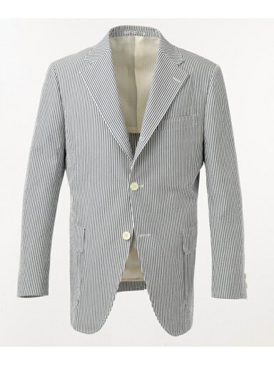 J. Press Cotton Silk Seersucker Sack Sportcoat JKOVKM0009: Stripe J. Press Cotton Silk Seersucker Sack Sportcoat JKOVKM0009: Stripe