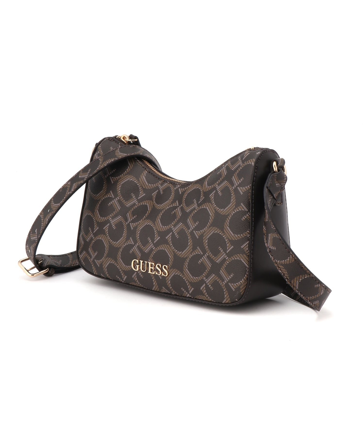 GUESS/(W)ELLIOT Mini Crossbody ショルダーバッグ ゲス バッグ ショルダーバッグ ブラウン