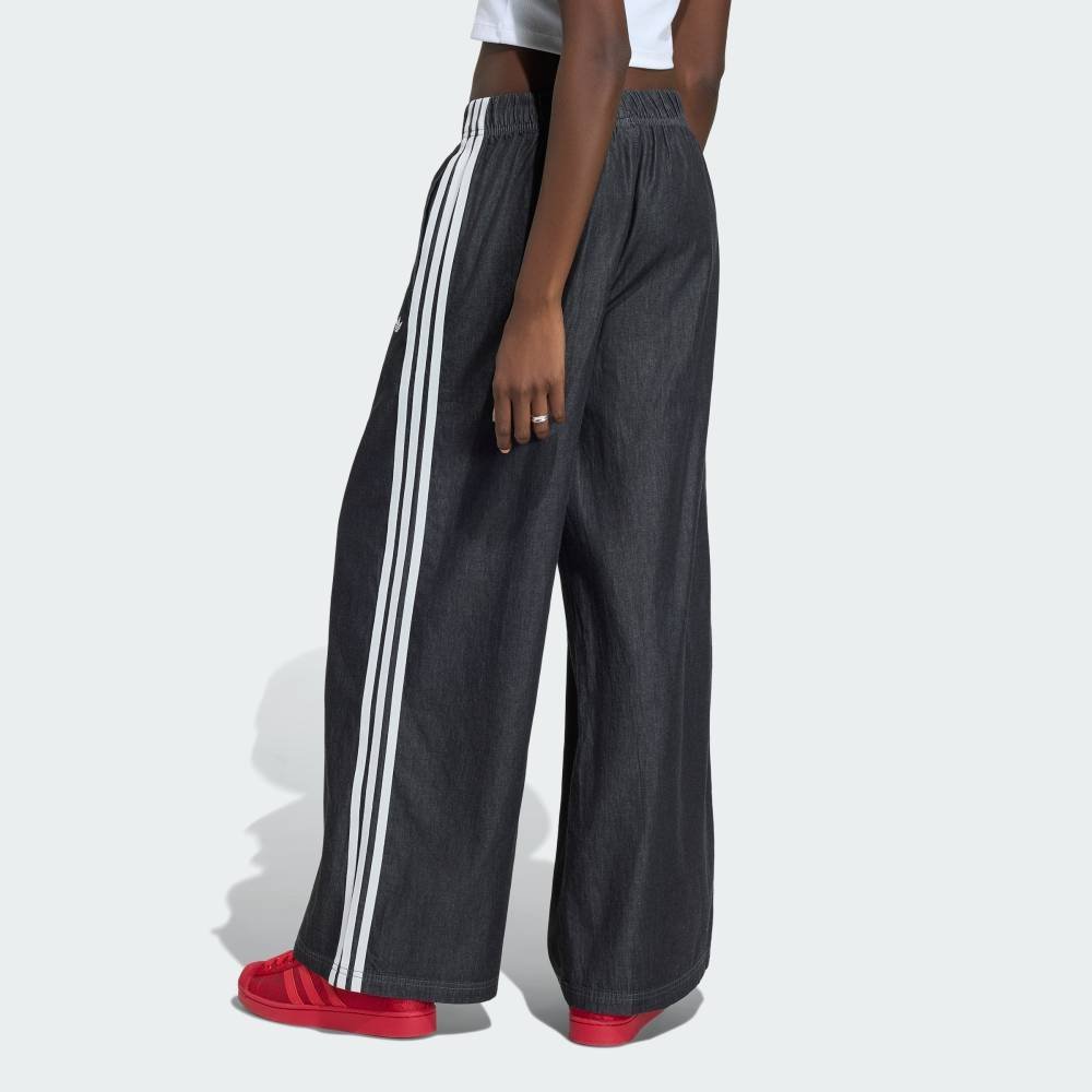 【公式】アディダス adidas 返品可 アディダス オリジナルス サマーグロー デニム ワイド レッグ パンツ アディダス パンツ その他のパンツ ブラック