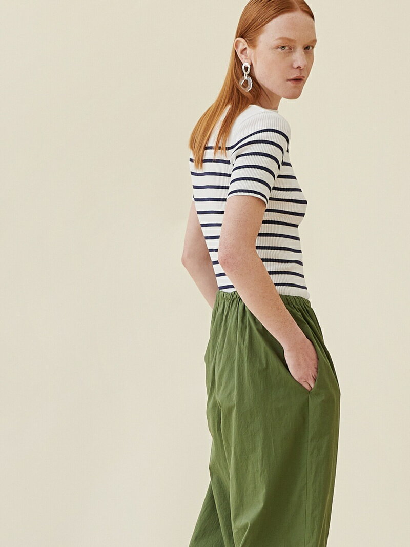 【SALE／30%OFF】GALERIE VIE ギザコットンリブ ボートネックプルオーバー トゥモローランド トップス ニット【送料無料】のサムネイル