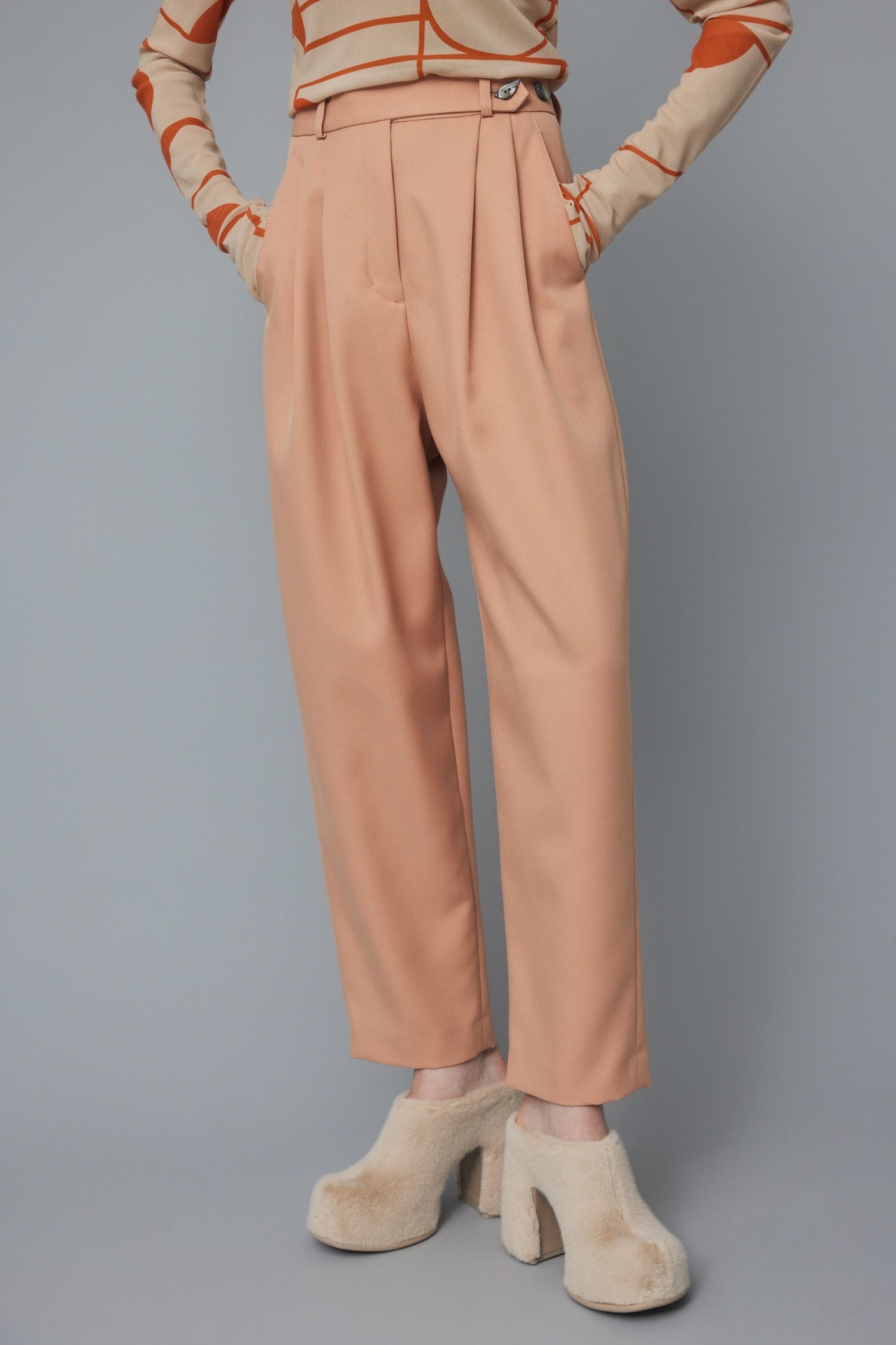HeRIN.CYE Thick belt pants ヘリンドットサイ パンツ その他のパンツ ブルー ブラック ホワイト