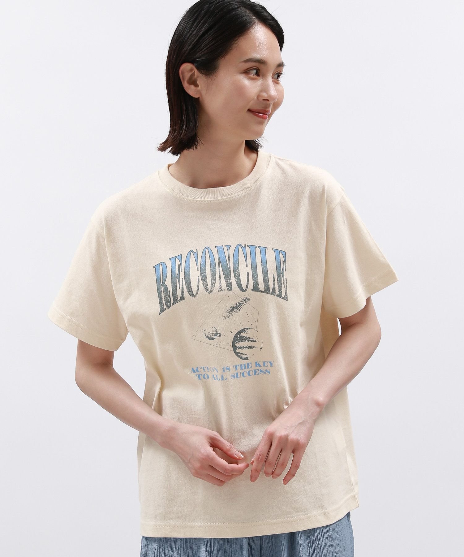 LAKOLE アソートツアーTEE ラコレ トップス カットソー・Tシャツ ホワイト グレー