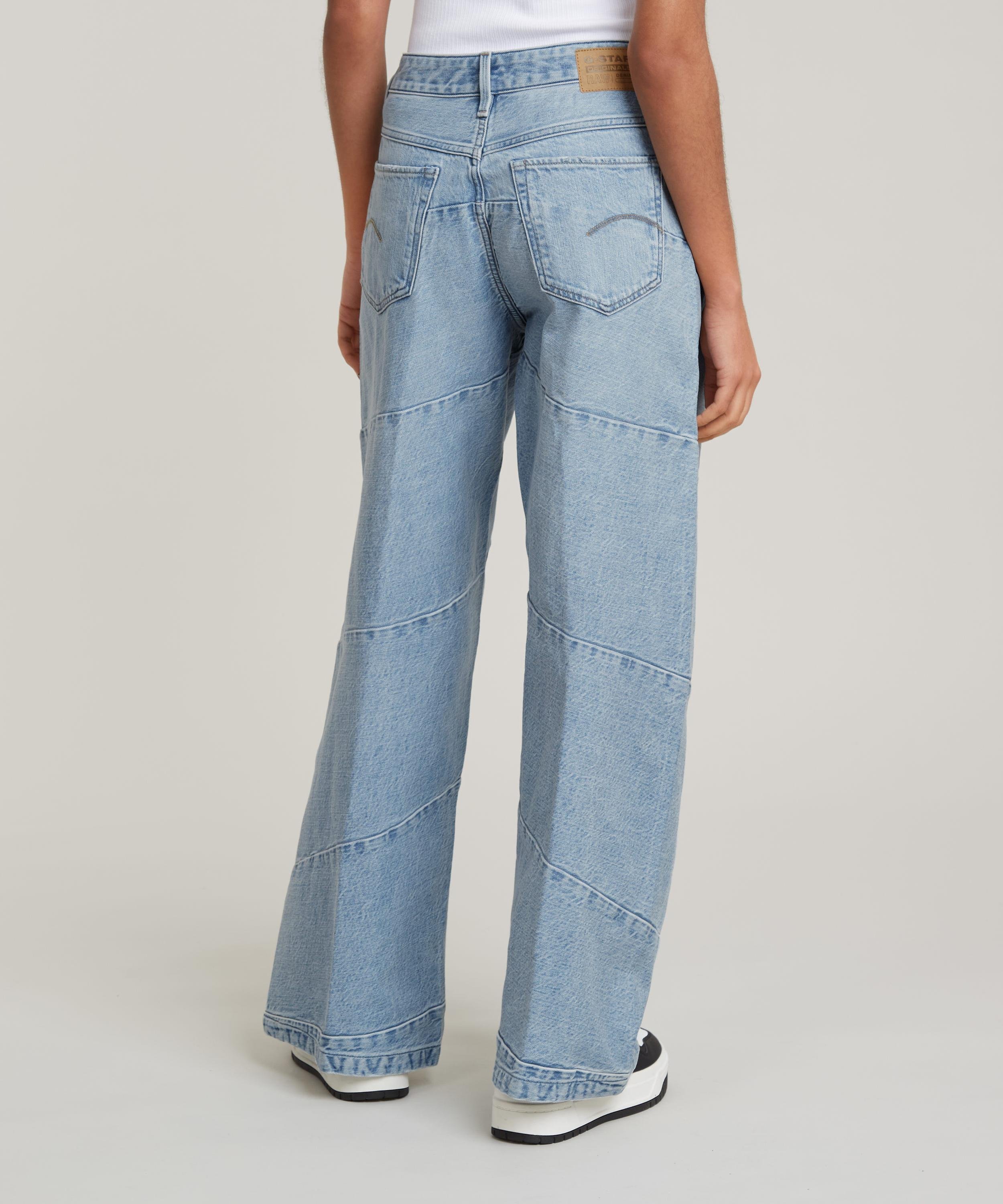 【公式ショップ】SPIRAQ 3D HIGH WAIST WIDE JEANS/スパイラルデザイン立体裁断ハイウエストワイドジーンズ ジースターロゥ パンツ ジーンズ・デニムパンツ ブルー