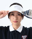 【SALE/30%OFF】BEAMS GOLF <WOMEN>ワンポイント 地球ロゴ バイザー ビームス ゴルフ 帽子 キャップ ホワイト ネイビー【送料無料】