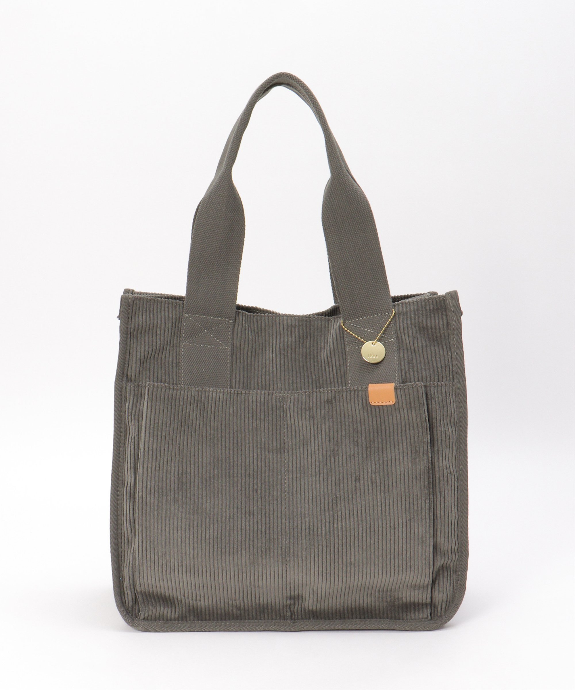 【SALE／20%OFF】ikka コーデュロイビッグトートバッグ イッカ バッグ その他のバッグ ホワイト グレー