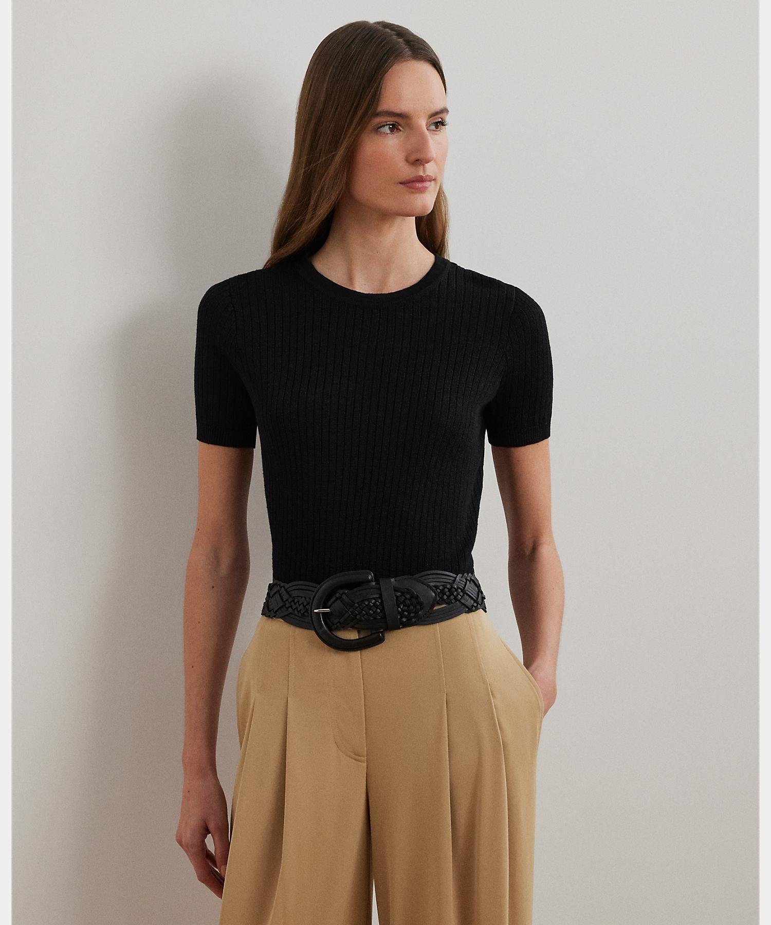 楽天市場】リブニット 半袖（ブランドラルフローレン）（ニット