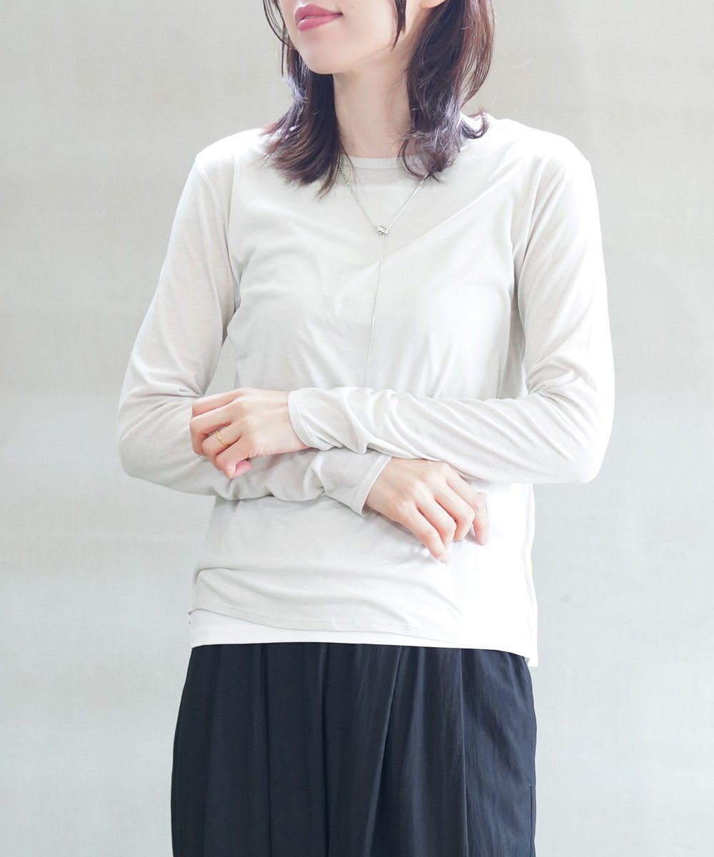 CHIGNON シニヨン シアーロングスリーブプルオーバー ブルーコムブルー トップス カットソー・Tシャツ ブラウン ブラック ホワイト【送料無料】