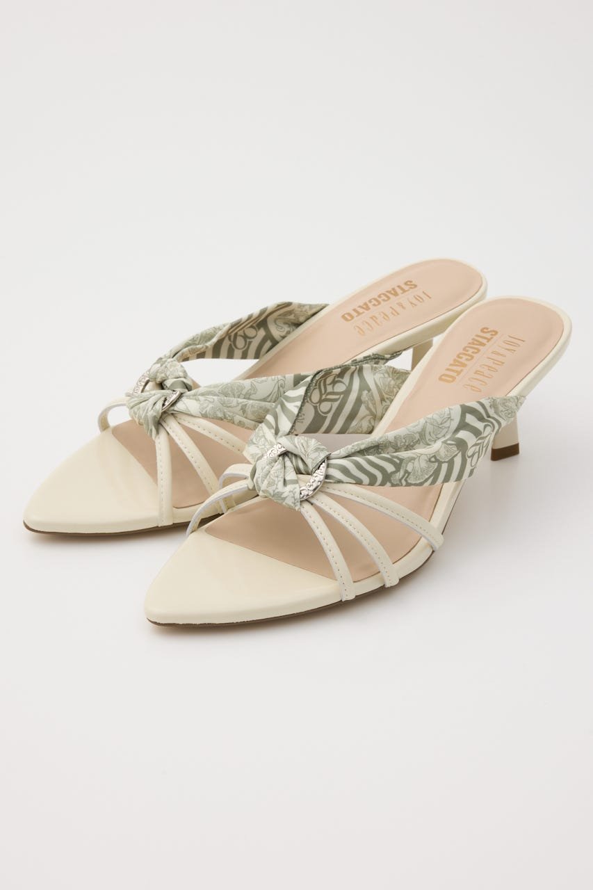 【SALE／50%OFF】STACCATO アスケサリースカーフコンビミュール スタッカート シューズ・靴 サンダル ホワイト【送料無料】