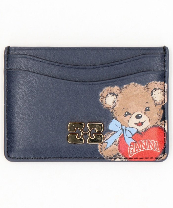 GANNI Card Holder With Flap Bear / B3010126 / カードホルダー ベア 26SS フリークスストア 財布・ポーチ・ケース 名刺入れ・カードケース ブラック【送料無料】
